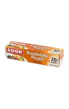 Cook Orta Boy Buzdolabı Poşeti 30'lu 24 x 38 CM Cook Orta Boy Buzdolabı Poşeti 30'lu 24 x 38 CM
