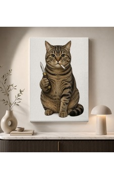 Bk Gift Bıçak Tutan Sigaralı Tekir Kedi Portresi Mizahi Minimalist Kanvas Duvar Tablosu 50x70 Cm Bitmeyencom38262 Bk Gift Bk Gift Bıçak Tutan Sigaralı Tekir Kedi Portresi Mizahi Minimalist Kanvas Duvar Tablosu 50x70 Cm Bitmeyencom38262 Bk Gift