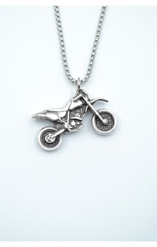 Cross Motor Örme Zincir Kolye Gümüş Cross Motor Örme Zincir Kolye Gümüş