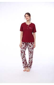 Pijadore 1424 Kadın Kısa Kollu Pijama Takım 001 Pijadore 1424 Kadın Kısa Kollu Pijama Takım 001