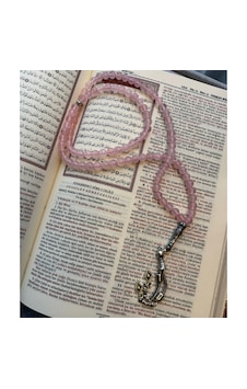 Store Zarman 99'lu Pembe Kuvars Doğal Taş Tesbih