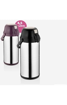 Relax Çift Katlı Pompalı 4,5 Litre Çelik Termos