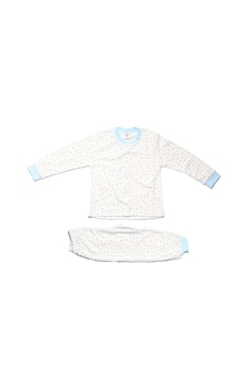 Bebegen Kız Çocuk Beyaz Mavi Yıldız Baskılı Çıtçıtlı Pijama Takımı Çok Renkli Bebegen Kız Çocuk Beyaz Mavi Yıldız Baskılı Çıtçıtlı Pijama Takımı Çok Renkli