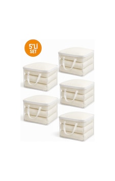 5'li Set Mor Şeffaf Kapaklı Hurç 28x32x15 Cm Orta Boy Dolap İçi Kıyafet Ve Havlu Düzenleyici Beyaz 5'li Set Mor Şeffaf Kapaklı Hurç 28x32x15 Cm Orta Boy Dolap İçi Kıyafet Ve Havlu Düzenleyici Beyaz