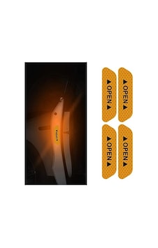 Araba Kapı Açık Uyarı Reflektörü Etiket Sticker 4& 39lü 9.5x2.5cm Sarı
