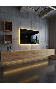 Resital Duvara Monte Ledli 270 Cm Tv Ünitesi Duvar Raflı - Ll6025 Atlantikçam Resital Duvara Monte Ledli 270 Cm Tv Ünitesi Duvar Raflı - Ll6025 Atlantikçam