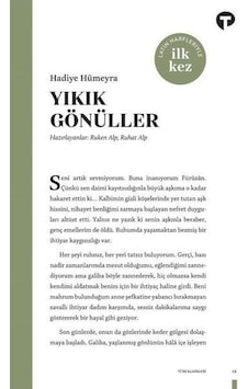Yıkık Gönüller-Latin Harfleriyle İlk Kez - Hadiye Hümeyra - Turkuvaz Kitap