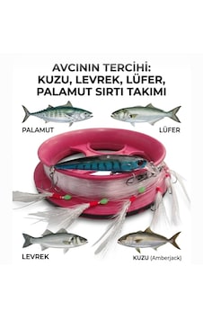 Efsane Sırtı Takımı Tekne Avcılığı Simli 6 Köstekli Horoz Tüyü Çapari - Palamut - Lüfer - Levrek - Kuzu - Torik Efsane Sırtı Takımı Tekne Avcılığı Simli 6 Köstekli Horoz Tüyü Çapari - Palamut - Lüfer - Levrek - Kuzu - Torik
