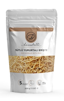 Sütlü Yumurtalı Erişte 200 G Bebek Makarna +8 Ay Sütlü Yumurtalı Erişte 200 G Bebek Makarna +8 Ay