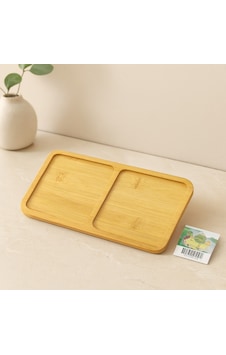 Bambu Ahşap 2 Bölmeli Dikdörtgen Mini Tepsi - 12x23.4 Cm Bambu Ahşap 2 Bölmeli Dikdörtgen Mini Tepsi - 12x23.4 Cm