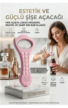 Pratik Şişe Açacağı Ergonomik Barmen Tipi Sağlam Gazoz Ve İçecek Açacağı 723196 Diğer