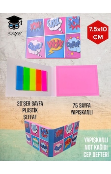 Yapışkanlı Not Kağıdı Cep Defteri Model Post-it Defteri Yapışkanlı Kağıt Seti Popart