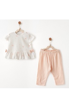 Andywawa Kız Bebek Takım 2 Parça Set Anw-ac26537 Somon Andywawa Kız Bebek Takım 2 Parça Set Anw-ac26537 Somon