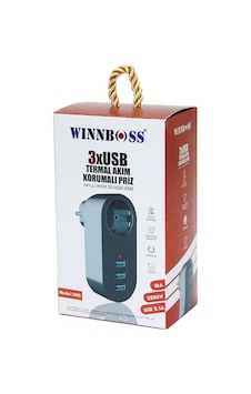Siyah Termal Akım Korumalı 1xpriz 3xusb Duvar Tipi Priz 10a - 2500w Bx40 Siyah Termal Akım Korumalı 1xpriz 3xusb Duvar Tipi Priz 10a - 2500w Bx40