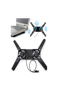 2 Fanlı Notebook Soğutucu Portatif Katlanabilir Laptop Soğutucu Fan Usbli Stand Biisayar Fanı