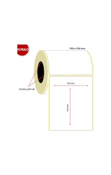 Barkod 100x150 Termal Etiket Eko Termal 250 Sarım 10 Rulo 2500 Adet Barkod 100x150 Termal Etiket Eko Termal 250 Sarım 10 Rulo 2500 Adet