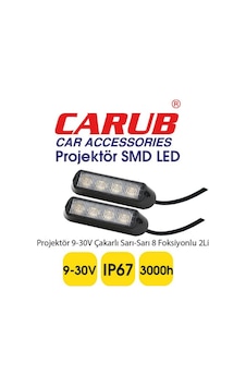 9v-36v Escort Çakar Flaş Led Lamba 8 Fonksiyonlu Şeffaf Sarı/sarı 2 Adet 9v-36v Escort Çakar Flaş Led Lamba 8 Fonksiyonlu Şeffaf Sarı/sarı 2 Adet