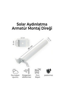 Solar Aydınlatma Armatür Montaj Direği 46 Cm Fırın Boyalı Paslanmaz Dış Mekan Bahçe Duvar Direği Solar Aydınlatma Armatür Montaj Direği 46 Cm Fırın Boyalı Paslanmaz Dış Mekan Bahçe Duvar Direği