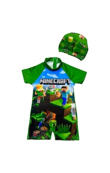 Lolliboomkids Erkek Çocuk Minecraft Alex Baskı Desen Çok Renkli Kısa Kollu Şortlu Hipster Mayo Takımı Yeşil Lolliboomkids Erkek Çocuk Minecraft Alex Baskı Desen Çok Renkli Kısa Kollu Şortlu Hipster Mayo Takımı Yeşil