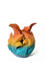 Dekoratif Koi Balığı Figürlü Kalemlik & Vazo - 3d Tasarım Modern Masaüstü Organizer 14x10cm Dekoratif Koi Balığı Figürlü Kalemlik & Vazo - 3d Tasarım Modern Masaüstü Organizer 14x10cm
