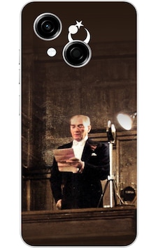 Tecno Spark Go 1 Uyumlu Atatürk İlk Meclis Konuşması Baskılı Silikon Kılıf Renkli Tecno Spark Go 1 Uyumlu Atatürk İlk Meclis Konuşması Baskılı Silikon Kılıf Renkli