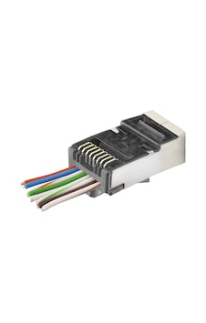 Cat6e Ez Rj45 Metal Konnektör 100 Adet Plastik Kutu - Siyah Nd2418 Şeffaf Cat6e Ez Rj45 Metal Konnektör 100 Adet Plastik Kutu - Siyah Nd2418 Şeffaf