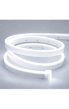 Neon Şerit Led 12v Volt Esnek Silikonlu Aydınlatma 5mt- Beyaz Beyaz