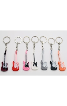 Diyez Müzik Pembe Siyah Elektro Gitar Anahtarlık Diyez Müzik Pembe Siyah Elektro Gitar Anahtarlık