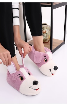Wordex Hayvanlı H10 Köpekli Kışlık Kadın Erkek Çocuk Panduf Ev Içi Sessiz Taban Panduf Lila Wordex Hayvanlı H10 Köpekli Kışlık Kadın Erkek Çocuk Panduf Ev Içi Sessiz Taban Panduf Lila