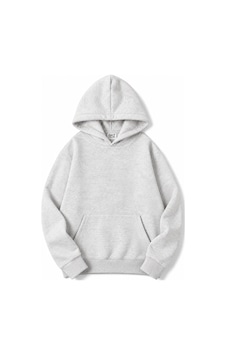 Brz Collection Açık Gri Unisex Oversize Basic Hoodie Açık Gri Brz Collection Açık Gri Unisex Oversize Basic Hoodie Açık Gri