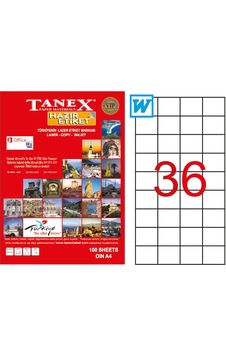Tanex Lazer Etiket Tw-2035 52.5 X 33 MM Tanex Lazer Etiket Tw-2035 52.5 X 33 MM