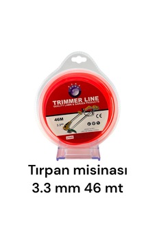 Tırpan Makinası Aksamı Tırpan Misinası 3.3 Mm 46 Mt 6 Köşe