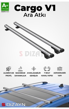 S-dizayn Dacia Sandero S-bar Cargo V1 Ara Atkı Tavan Taşıyıcı Barı Gri 120 Cm 2013-2020 A+ Kalite