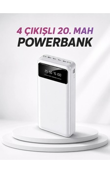 4 Çıkışlı 20.000 Mah Powerbank Taşınabilir Çoklu Giriş - 8912733238112