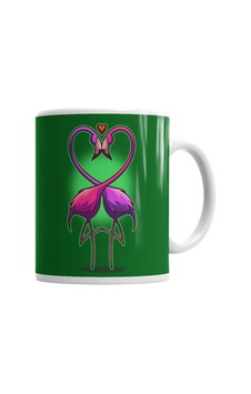 Aşk Kuşları Flamingo Kupa Bardak Porselen No34319 Karışık