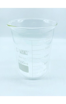 Cam Beher Dereceli Borosilikat 2000 ML Cam Beher Dereceli Borosilikat 2000 ML