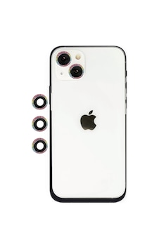 iPhone Uyumlu 14 Shine Kamera Lens - Rainbow Düz Renkli iPhone Uyumlu 14 Shine Kamera Lens - Rainbow Düz Renkli