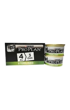 Proplan Sterilised Somonlu Kısırlaştırılmış Kedi Konservesi 85 Gr 24 Adet Proplan Sterilised Somonlu Kısırlaştırılmış Kedi Konservesi 85 Gr 24 Adet