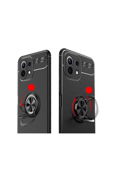 Xiaomi Mi 11 Lite Kılıf Zore Ravel Silikon Kapak Siyah-Mavi Xiaomi Mi 11 Lite Kılıf Zore Ravel Silikon Kapak Siyah-Mavi
