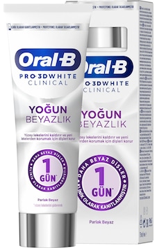Oral-b 3d White Clinical Parlak Beyazlatıcı Diş Macunu 75 Ml Oral-b 3d White Clinical Parlak Beyazlatıcı Diş Macunu 75 Ml