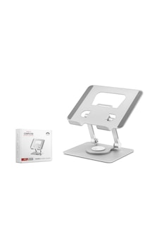 Metal 360 Derece Dönebilen Kompakt Tablet Ve Laptop Standi - Silver Hdx8020
