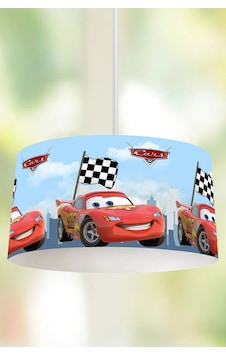 Genç Çocuk Ve Bebek Odası Şimşek Mcqueen Çocuk Sarkıt Avize Çok Renkli