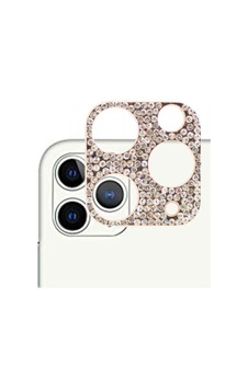 Ally Apple Uyumlu iPhone 11 Pro Diamond Taş İşlemeli Kamera Koruyucu Lens Rose Gold