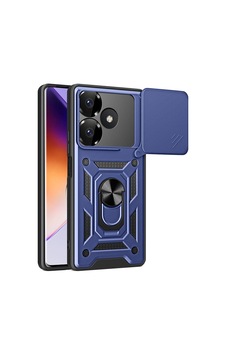 Xiaomi Redmi 13 4g Kılıf Magnetik Standlı Kamera Korumalı Zore Sürgülü Vega Kapak Mavi Xiaomi Redmi 13 4g Kılıf Magnetik Standlı Kamera Korumalı Zore Sürgülü Vega Kapak Mavi