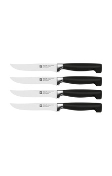 Zwilling Four Star 4'lü Biftek Bıçağı Seti, Paslanmaz Çelik, Siyah Sku: Mır8690010559531 Abanoz