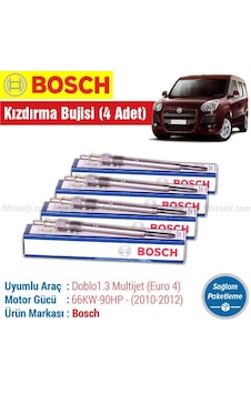 Fiat Doblo 1.3 Multijet Bosch Kızdırma Bujisi 2010-2012 4 Adet Fiat Doblo 1.3 Multijet Bosch Kızdırma Bujisi 2010-2012 4 Adet