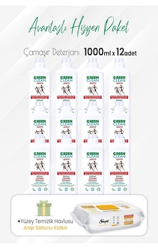 U Green Clean Sports Çamaşır Deterjanı 12 x 1 L + Sleepy Easy Arap Sabunlu Temizlik Havlusu 100'lü U Green Clean Sports Çamaşır Deterjanı 12 x 1 L + Sleepy Easy Arap Sabunlu Temizlik Havlusu 100'lü