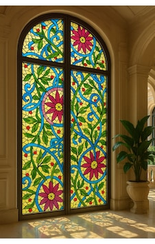 Vitray Desen Yapışkanlı Şeffaf Folyo 67cmx 2 Metre Lila - Mor Vitray Desen Yapışkanlı Şeffaf Folyo 67cmx 2 Metre Lila - Mor