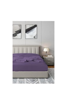 Doğal Pamuklu Çift Kişilik Lastikli Çarşaf, 160 X 200 Cm Açık Gri - Antrasit Doğal Pamuklu Çift Kişilik Lastikli Çarşaf, 160 X 200 Cm Açık Gri - Antrasit