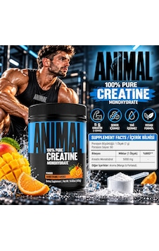 Animal Pure Creatine Monohydrate 100% 420 Gr Orange Mango - Kreatin Monohidrat Aromalı Animal Pure Creatine Monohydrate 100% 420 Gr Orange Mango - Kreatin Monohidrat Aromalı